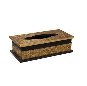 Porte-serviettes en laiton au look moderne pour la vaisselle, produits polis et brillants, décoration de table, boîte à mouchoirs en laiton - Product Image 2