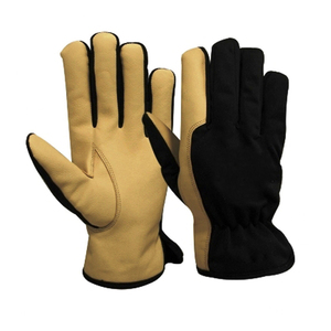 Gants d'assemblage en cuir de peau de chèvre de haute qualité avec manchette en cuir gants d'assemblage en tissu de verrouillage de sécurité industrielle pour hommes - Product Image 2