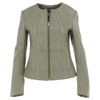 Blouson de motard en cuir de vachette et peau de mouton avec doublure en coton et laine brute, personnalisable OEM ODM, chaud et uni pour femme, idéal pour l'hiver