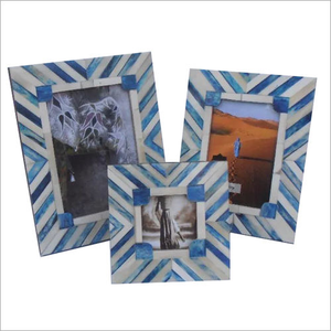 Cadre photo en bois et résine avec incrustations d'os fait à la main, pichet pour la décoration de la maison et des restaurants ; Cadre photo en vente chaude, incrustations d'os traditionnelles - Product Image 3