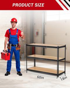 Estanterías Metálicas Resistentes de 3 Niveles Ajustables para Garaje, Capacidad de 1320 Libras, 48 Pulgadas de Ancho <span class=keywords><strong>x</strong></span> <span class=keywords><strong>24</strong></span> Pulgadas de Profundidad <span class=keywords><strong>x</strong></span> 72 Pulgadas de Alto, Estanterías Independientes para Almacén - Product Image 2
