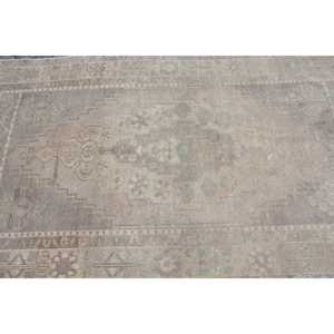 Alfombra vintage, alfombra turca de 5.6x7.2 pies, alfombra de lana con diseño de plantas y árboles en tonos gris verdoso. - Product Image 4