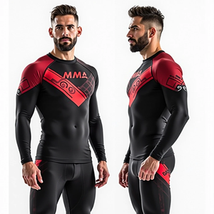 Personalizado MMA BJJ Rash Guard Anti UV manga larga compresión ajuste duradero tela inspirada en el estilo Kimono De Jiu Jitsu - Product Image 5