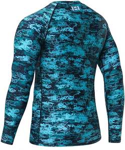 Rash Guard para hombre, manga larga, 50 + UPF, protección solar UV, secado rápido, empalme, compresión, camisas de natación, camisa deportiva de secado rápido - Product Image 3