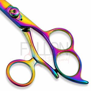 Ciseaux de coiffure professionnels Rainbow en acier inoxydable, ciseaux de barbier ergonomiques, logo personnalisé, ciseaux de coiffure - Product Image 3