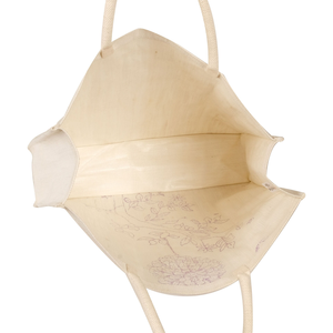 Bolsa de compras de arpillera de yute laminada de PP natural ecológica con asa acolchada de algodón e impresión personalizada - Product Image 4