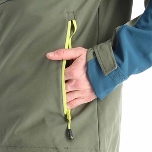 Chaqueta cortavientos de lana ligera para hombre de alta calidad impermeable al aire libre con capucha cuello alto cierre de cremallera personalizado al por mayor - Product Image 4