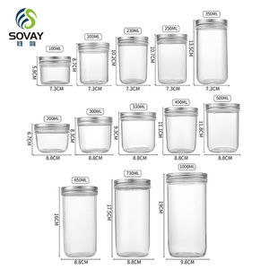 <strong>Wholesale</strong> Food Container Wide Mouth 8oz 16oz <strong>32</strong> <strong>oz</strong> sealed Glass <strong>Mason</strong> <strong>Jar</strong> with Lid for Peanut Butter Honey Candy Food Packaging - Product Image 4