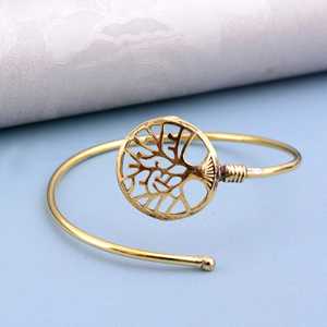 Bijoux en argent pour femmes en gros Dernières forme florale en laiton Bracelets réglables Bracelets naturels comprenant une perle de diamant - Product Image 6