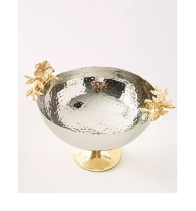 Frutero Decoración del hogar para el hogar Cuenco de metal hecho a mano Fabricante decorativo de lujo y exportador de la India. - Product Image 1