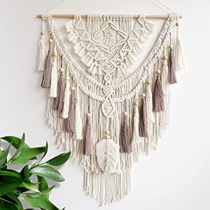 Tapiz de Pared de Macramé Rústico Bohemio Natural al por Mayor, Económico, para Dormitorio, Sala de Estar u Oficina, Hecho en Vietnam - Product Image 2