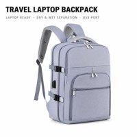 Sac à dos de voyage imperméable pour week-end avec fermeture éclair USB, sacs pour ordinateur portable, sac à dos multifonctionnel unisexe pour adultes