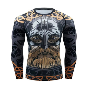 Custom <b>Printed</b> Rash Guard Sublimation <b>Printed</b> Rashguard MMA Rushguard BJJ OEM Mma Rashguard for Men Rash Guard - Product Image 3