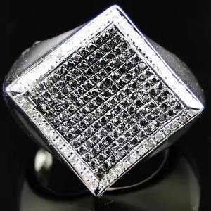 Venta caliente VVS Lab Grown Diamond Sterling Gold Plated Hip-hop Style Ring Test Pass Excelente regalo para hombres Mujeres Direct India - Product Image 1
