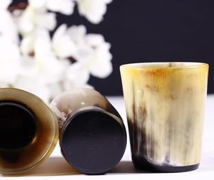 Vaso de Cuerno Auténtico Hecho a Mano, Ecológico, Rústico, para Regalo y Uso Doméstico, Vaso de Cuerno de Búfalo con Patrón Natural - Product Image 1