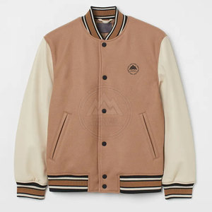OEM Service Factory Manufacturer Men's Breathable <b>Plus</b> <b>Size</b> Lettermen <b>Jacket</b> - Product Image 1