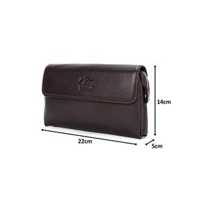 Borsa da uomo Taba portafoglio pochette in vera pelle di vitello 9985-t