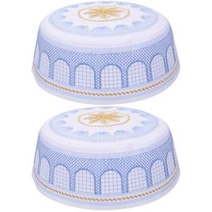 Gorro de Oración Musulmán Árabe para Hombre |   Kufi Bordado de Algodón Premium |   Ropa Casual y Religiosa OEM - Product Image 5