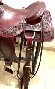 Silla de Montar Occidental de Cuero Marrón de Primera Calidad en Oferta, con Asiento Suave para Montar a Caballo a un Precio Accesible - Product Image 3