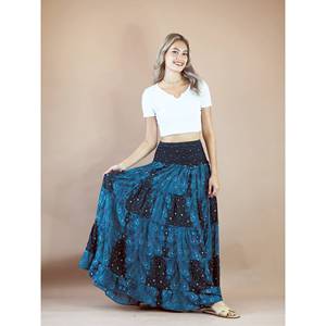 Napat Clothing Women's Flowy Tiered Maxi <b>Skirt</b> with Elastic Waistband Ready to Ship SK0092-02 - Product Image 3