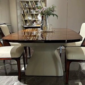 Juego de Mesa de Comedor Ajustable de Madera Maciza Moderna y Duradera para Sala de Estar, Apartamento, Villa, Muebles para el Hogar, No Requiere Ensamblaje - Product Image 4