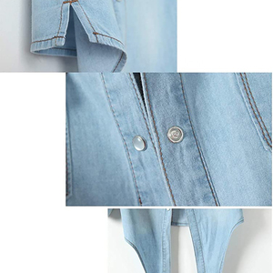 OEM 2025, chaqueta vaquera para mujer/chaqueta vaquera para mujer, chaqueta vaquera de talla grande con tachuelas y cuentas, chaqueta vaquera ajustada de algodón para mujer - Product Image 5