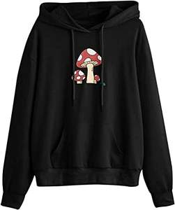 Sudaderas con capucha personalizables para mujer, sudaderas holgadas con hombros caídos, ropa de salón holgada con estilo, conjuntos de ropa de calle - Product Image 1