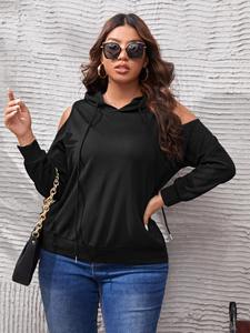 Sweat-shirt à capuche oversize pour femmes, couleur unie décontractée, pour filles et femmes - Product Image 6