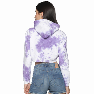 Dernières tendances en matière de sweat-shirts à capuche courts pour femmes, 100% coton respirant, impression personnalisée en relief sur le devant, logo streetwear, vêtements de sport pour la salle de sport - Product Image 6