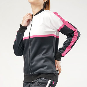 Ensemble de jogging de sport uni personnalisé pour femmes tenue de sport décontractée d'hiver longue fermeture éclair survêtement à capuche pantalons de survêtement tricot sublimé - Product Image 6