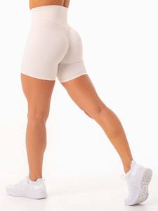 Pantalones cortos de mujer Scrunch personalizados de hueso de alta calidad, pantalones cortos de cintura alta para mujer, pantalones cortos de entrenamiento de Fitness transpirables y que absorben el sudor - Product Image 5