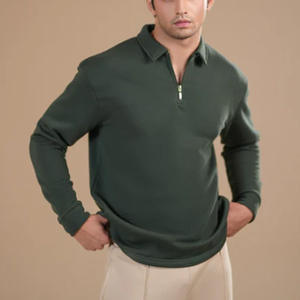 Camisetas Polo de Algodón Transpirable para Hombre, con Estampado Bordado, Tejido de Punto, Manga Larga Informal, con Logotipo Frontal - Product Image 5