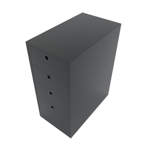 Armoire sur pied en bois de caoutchouc à 4 tiroirs 60x35x75cm Peinte TCN68049 pour utilisation dans le salon - Product Image 2