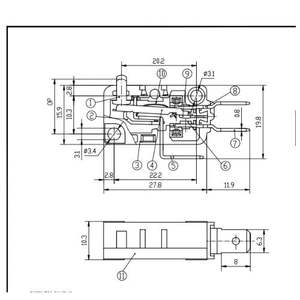 Interruptor de Puerta para Microondas Eléctrico EXP480 NC-NO (Normalmente Cerrado/Abierto) Material Plástico - Product Image 6