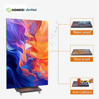 Écran d'affichage LED pliable en trois parties pour intérieur HONGQI, 1280/640 * 1920 mm, P2.5 P1.86 P1.53, machine publicitaire GOB
