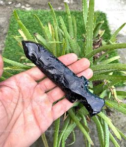 คอลเลกชันดาบและมีดทำมือจากหินออบซิเดียนสีดำสุดพิเศษ ของตกแต่งแฟนตาซีคริสตัล ของขวัญทางจิตวิญญาณ ใบมีดหินขัดด้วยมือสำหรับจัดแสดง - Product Image 2