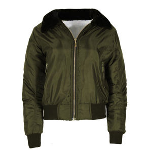 Nouvelles dames polaire fourrure col rabattu doublé Bomber veste d'hiver meilleures ventes femmes porter Bomber veste - Product Image 1