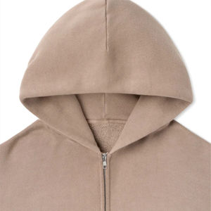 Soft cotton Custom mens casual full zip hoodie perfect for streetwear outdoor adventures and relaxed wear 100% cotton pullover - Product Image 3