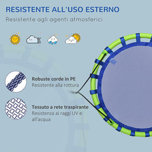 Outsunny Columpio de Jardín para Niños 3-8 Años Ø 100cm y Cuerdas Ajustables, Azul - Product Image 6