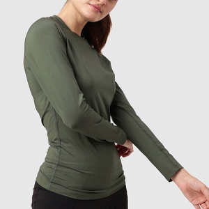 Haut de compression respirant et écologique à manches longues pour femme, idéal pour la course et l'entraînement en salle de sport - Product Image 4