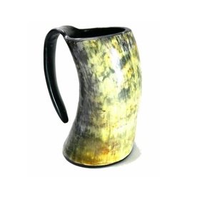 Taza para beber con bocina de Color Natural, con agarre de mano, sin fugas, para decorar el hogar, tazón de bebida de agua de tamaño personalizado, al mejor precio - Product Image 2