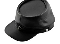 Gorras y Sombreros Kepi Confederados de Cuero de Reproducción Histórica Americana de la Más Alta Calidad