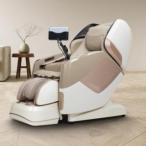 Fauteuil de massage 4D avec tablette tactile, fauteuil inclinable chauffant haut de gamme - Beige/Blanc - Product Image 1