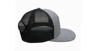 สตรีทแวร์ลำลองสำหรับทุกวันหมวกแก๊ปทรูเกอร์ตาข่ายสีเทาและสีดำมีโครงสร้างโลโก้แบบปรับได้ผลิตในเวียดนาม - Product Image 3