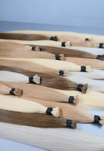 Extensions de cheveux naturels Remy en vrac, blancs, double épaisseur, 40 cm # Cheveux vierges vietnamiens noirs 1.0, prix de gros, sans synthèse - Product Image 6
