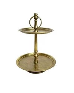 Soportes de pastel de Metal de forma redonda decorativa plateada en Base de Pedestal para decoraciones de boda Soportes de pastel de exhibición de Metal de Venta caliente - Product Image 2