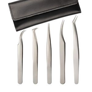 Ensemble de pinces à cils professionnelles en acier inoxydable, nouvelle conception, vente chaude, sur mesure en gros - Product Image 6