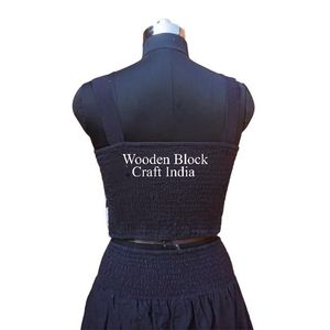 Handmade Modern Girls' Casual Unique Embroidered Floral Print 100% Cotton Knitted A-Line Top <b>Tunic</b> Elastic Waist Breathable - Product Image 6