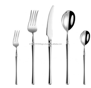Classy Sleek Handle 5 piezas de acero inoxidable con acabado de espejo Juego de cubiertos Parte DE BODA Restaurante - Product Image 1