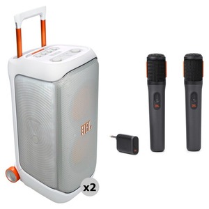 Loa PartyBox Stage 320 hoàn toàn mới 500-800W, hệ thống loa không dây cho tiệc tùng, đèn LED RGB, đầu vào USB/AUX, bộ hệ thống micro cho hai người - Product Image 2